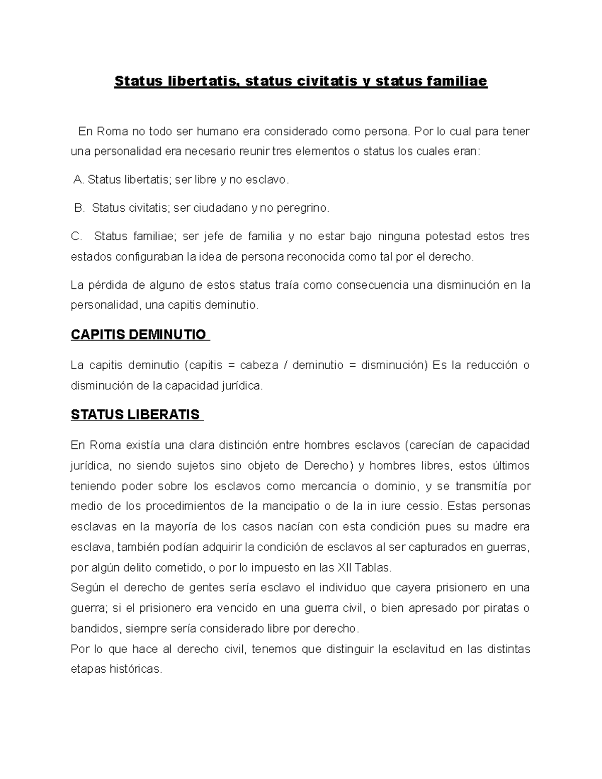 Status libertatis - xcsdc - Status libertatis, status civitatis y ...