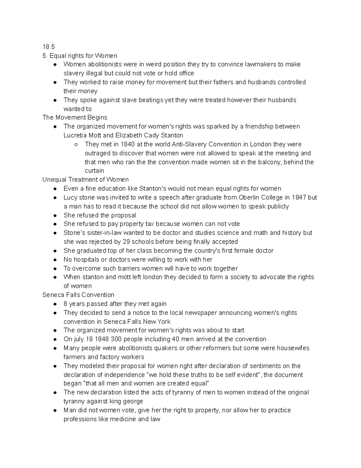 18.5 4 8 19 - Lesson 18 Section 5 - 18. Equal rights for Women Women ...