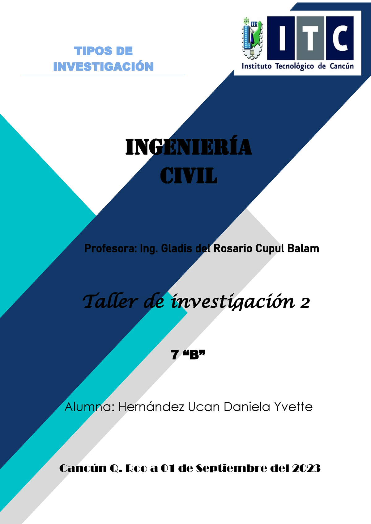 Tipos De Investigaciones - TIPOS DE INVESTIGACI”N Profesora: Ing ...