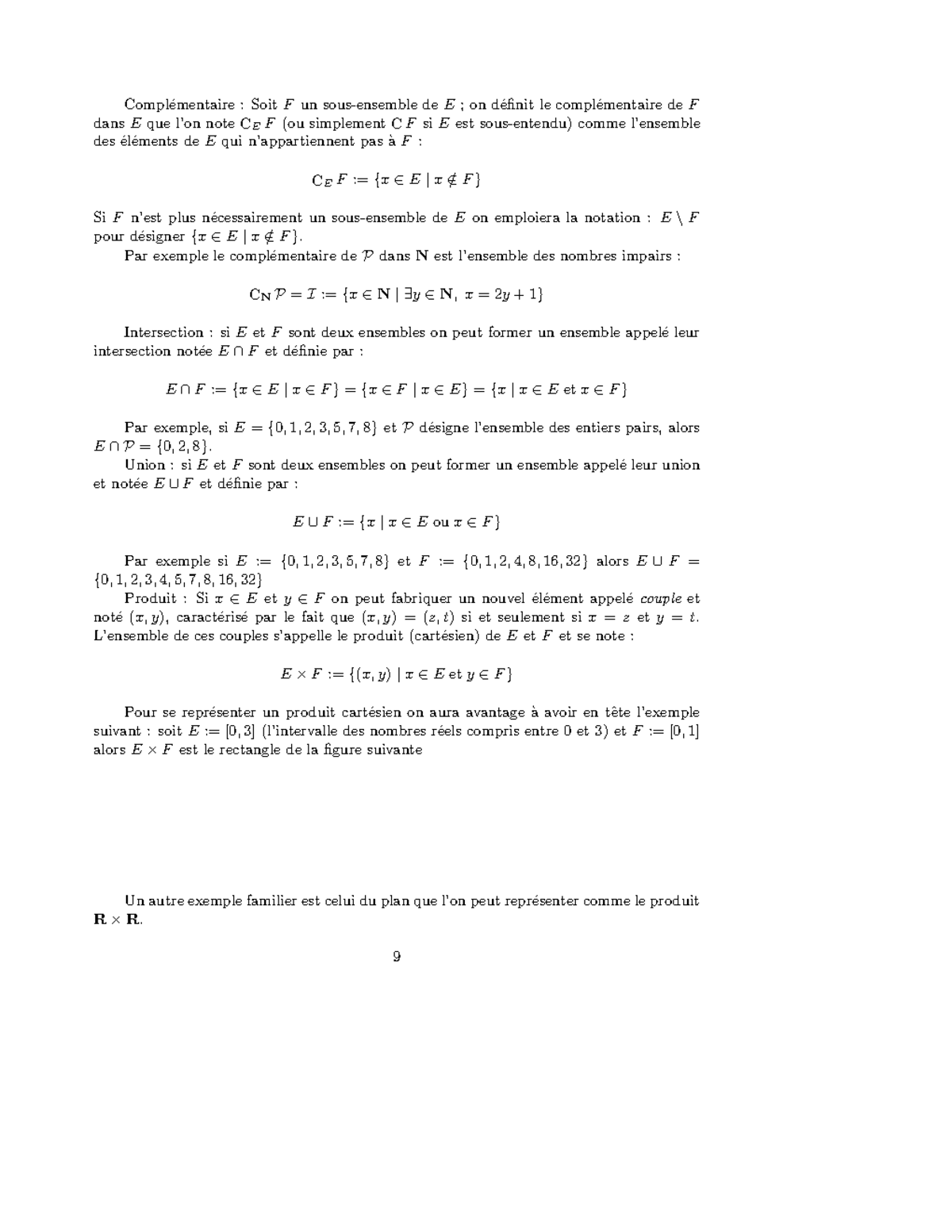 Cours-L1-3 - Cours-L1-3 - Compl ́ementaire : Soit F un sous-ensemble de ...