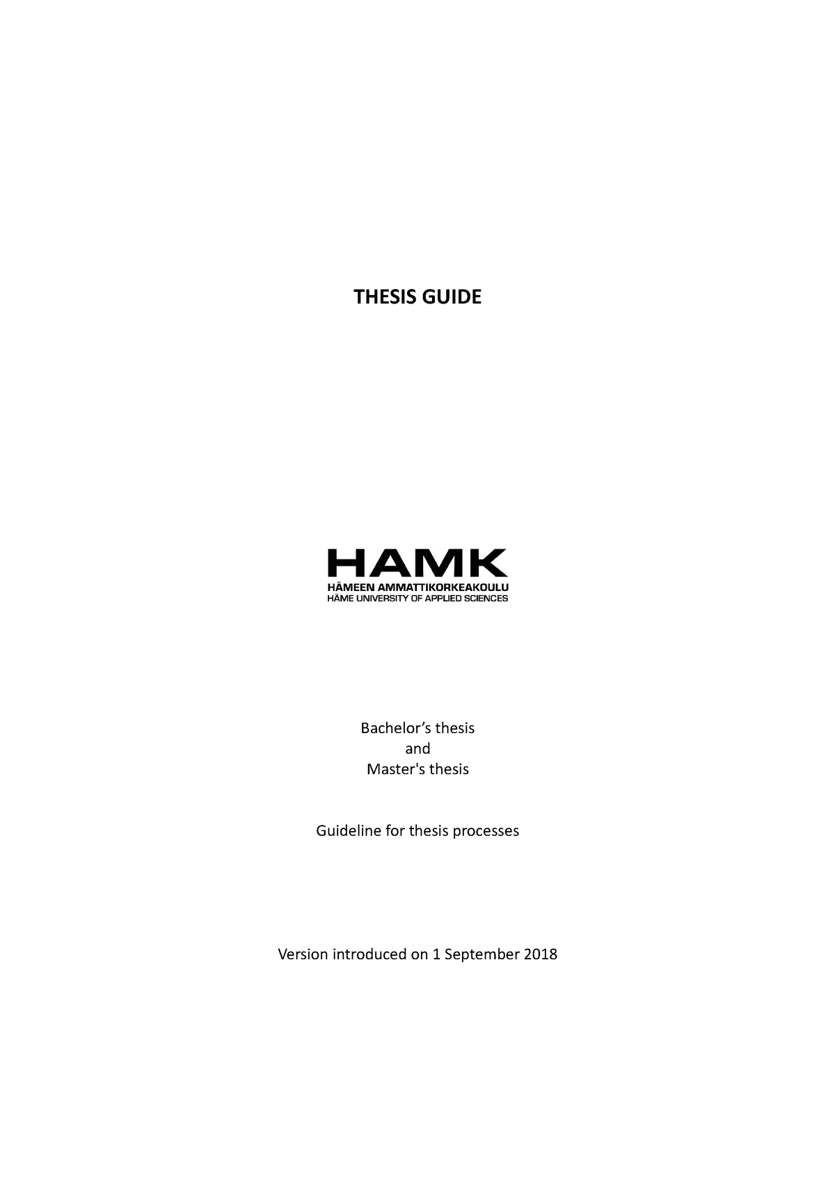 thesis guide hamk