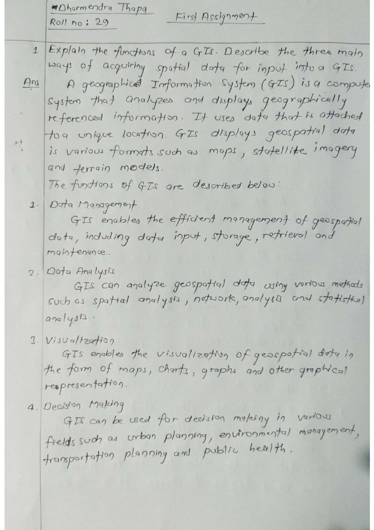 1st Assignment Rsgis - Assigment On Remote Sensing and GIS - Computer ...
