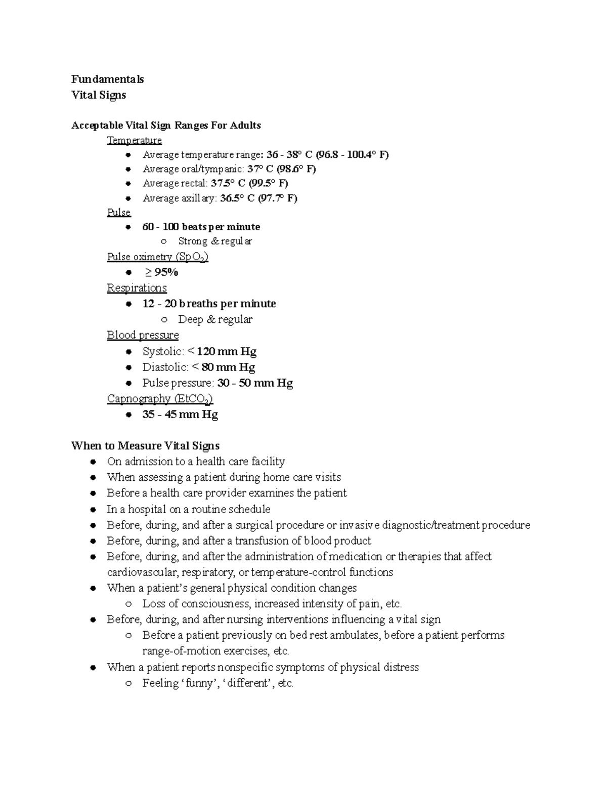 vital-signs-notes-fundamentals-vital-signs-acceptable-vital-sign