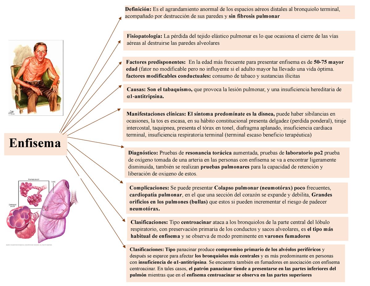 fisiopatología del enfisema