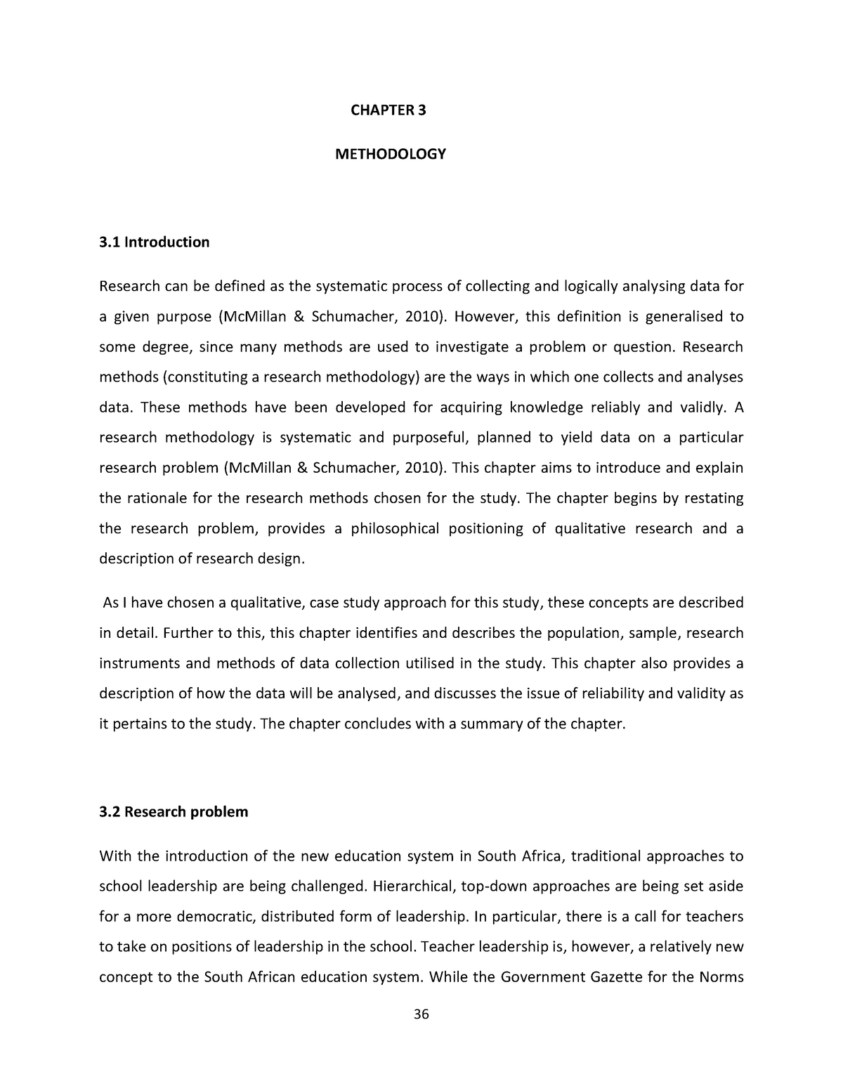 experimental research chapter 3 example