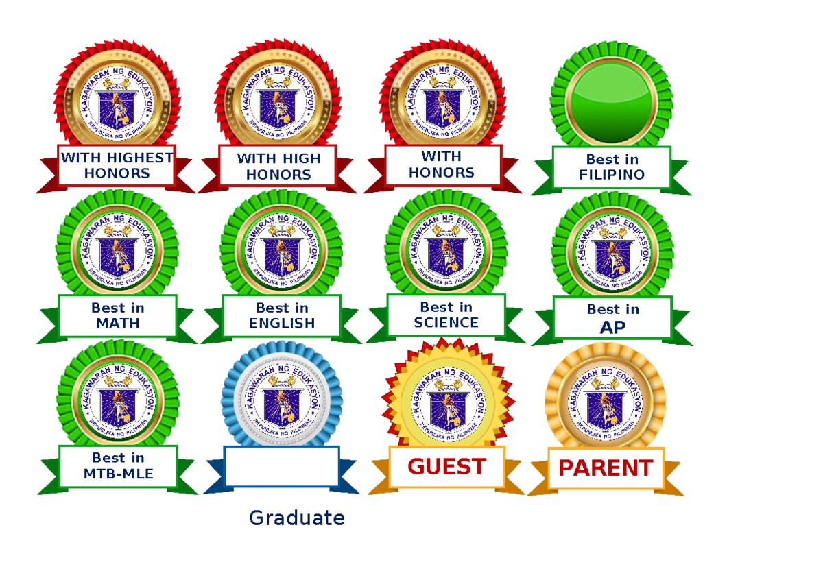 Ribbon Heads Editable - Hospitality Management - WITH HIGHEST HONORS ...