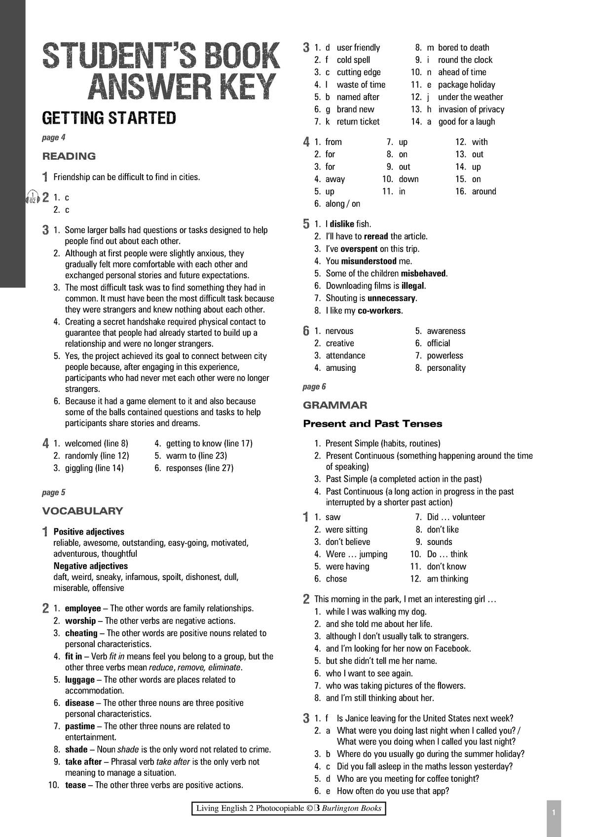 5th English Book Answers