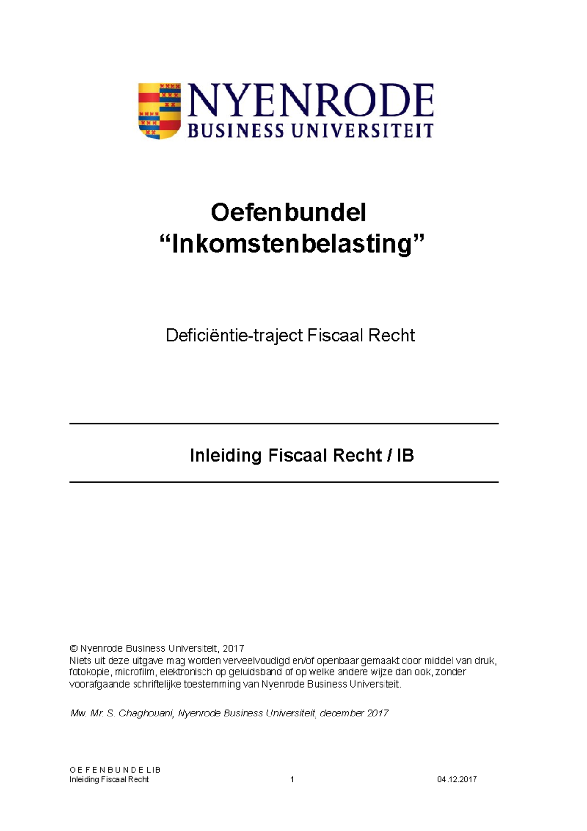 Handout Premaster IB - College-aantekeningen 1 En 2 - Oefenbundel ...