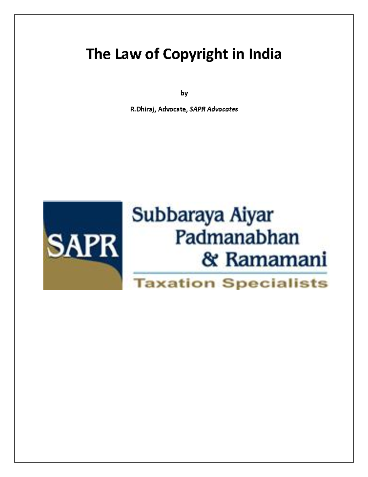 dissertation on copyright law in india