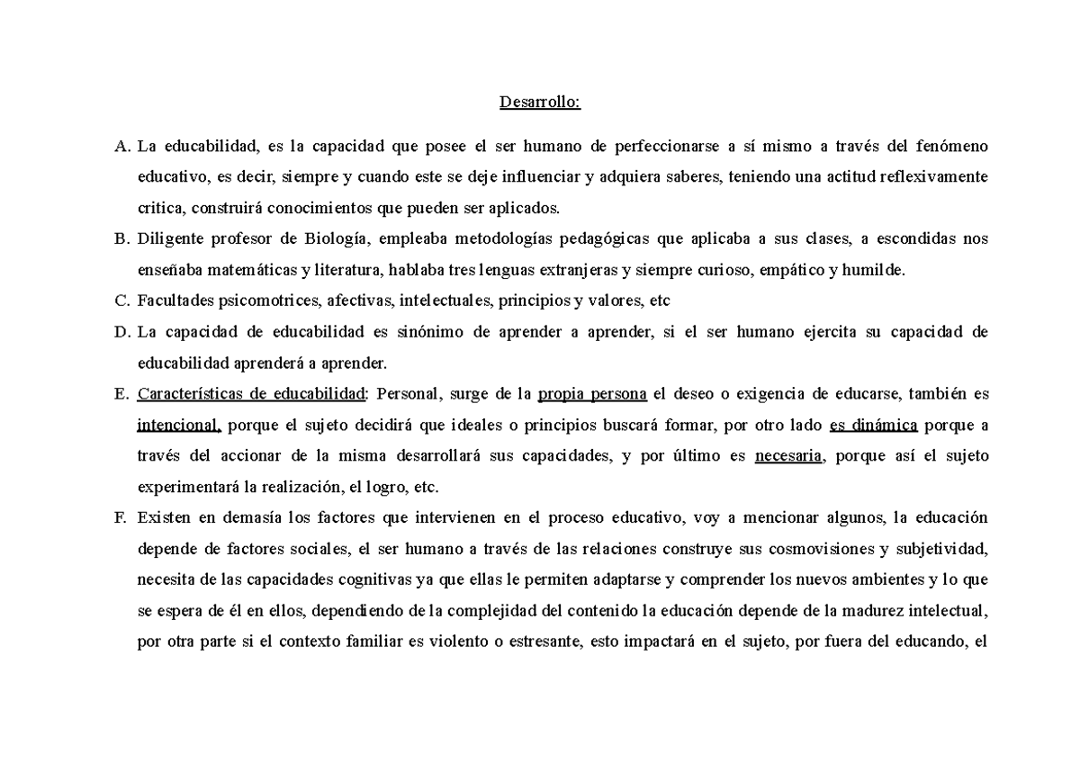 Actividad 6 - Definicion de educabilidad y sus caracteristicas ...