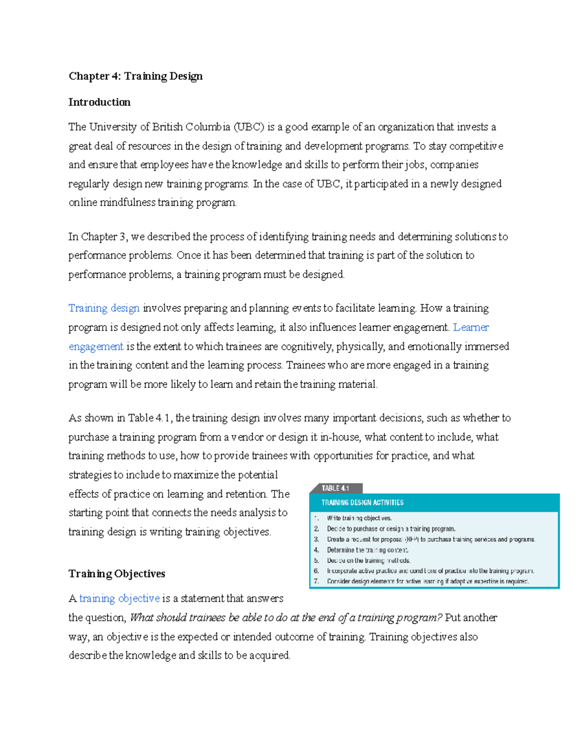 MANA 444 Chapter 4 - Notes for lectures MANA 4444 - Chapter 4: Training ...