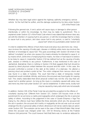 Tuto Exercise 2 Tutorial Materials Criminal Law 2 Law555 Uitm Studocu