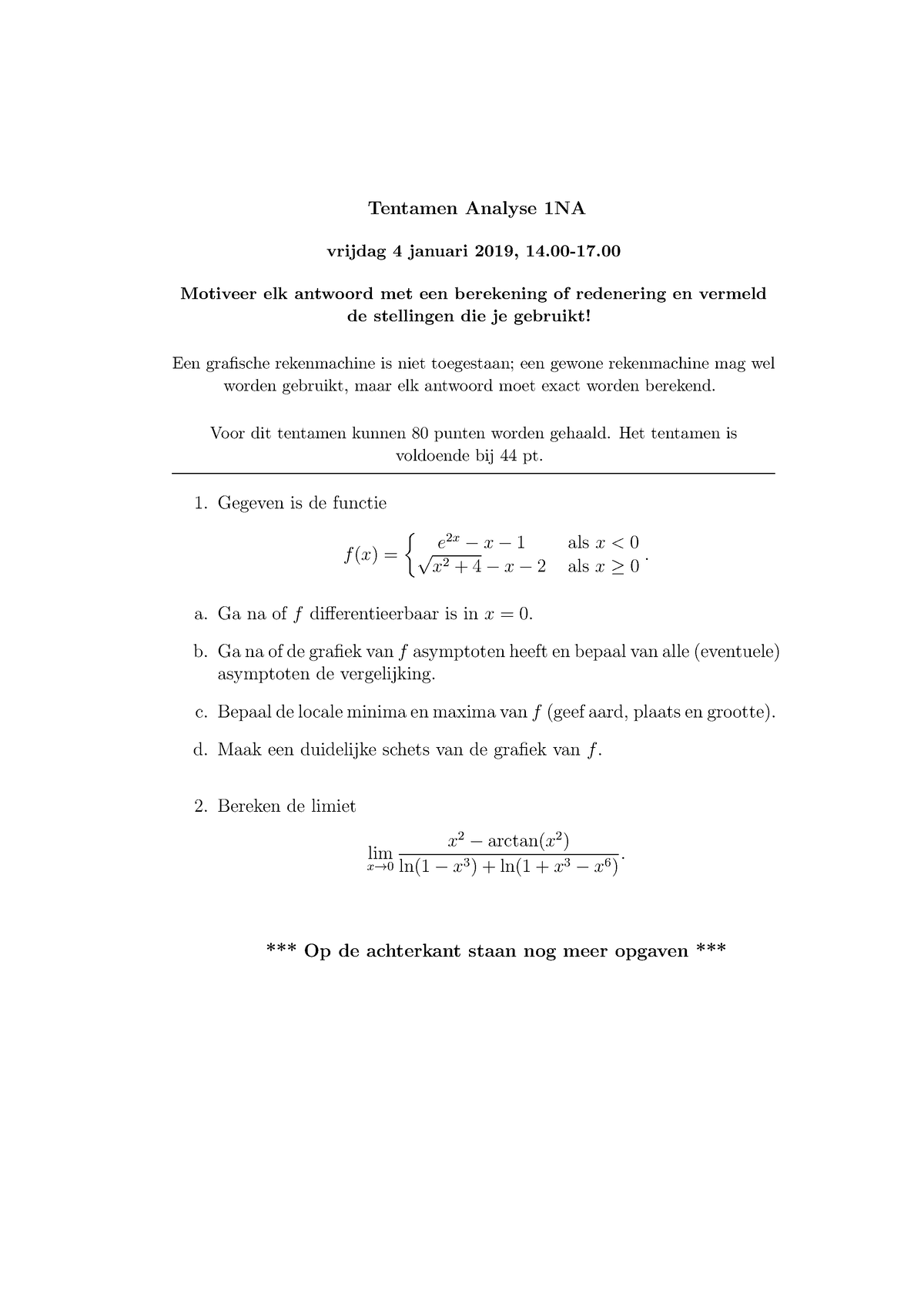 Tentamens Analyse 1NA 2018 - Copy - Tentamen Analyse 1NA Vrijdag 4 ...