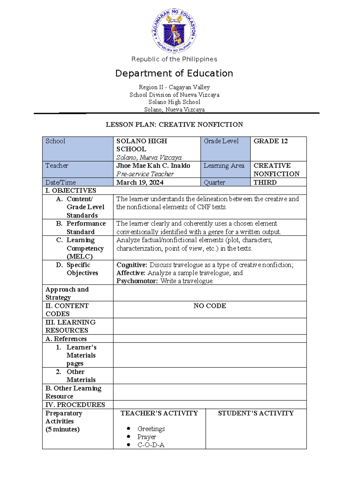 DLP In CNF Travelogue (Local Demo) - Republic Of The Philippines ...