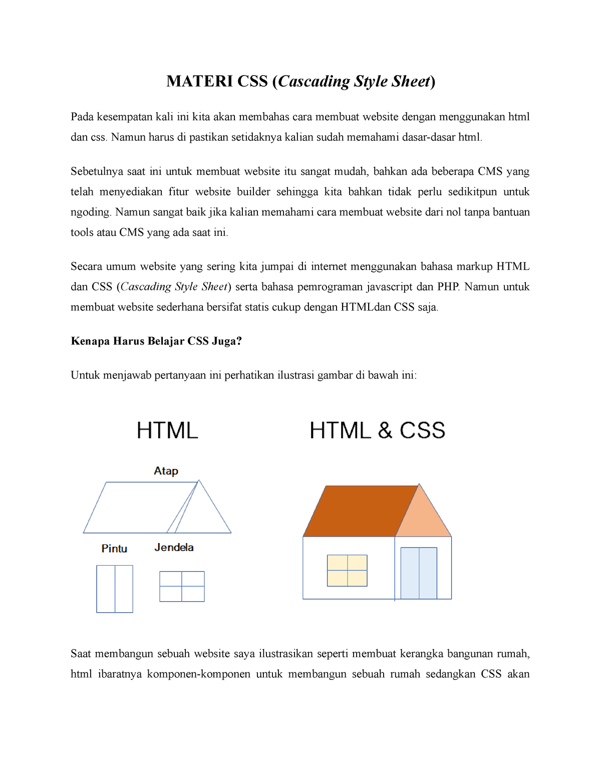 Materi CSS Pemrograman Web - MATERI CSS (Cascading Style Sheet) Pada ...