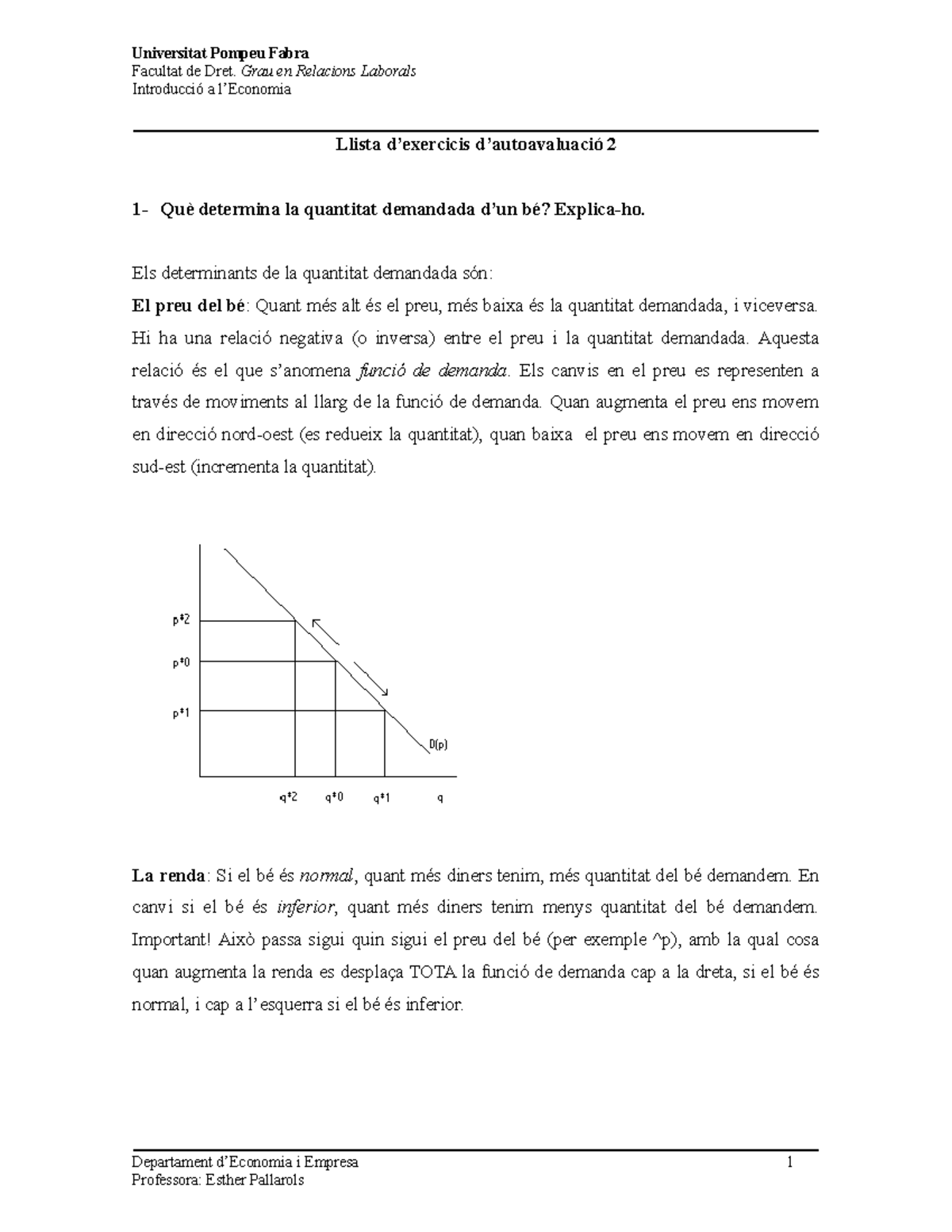 Solución Exercicis Economia - Intro A La Economia - UPF - Studocu