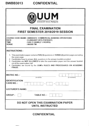 Vikesh 281618 - Individual Assignment - BWBB COMMERCIAL BANK OPERATIONS ...