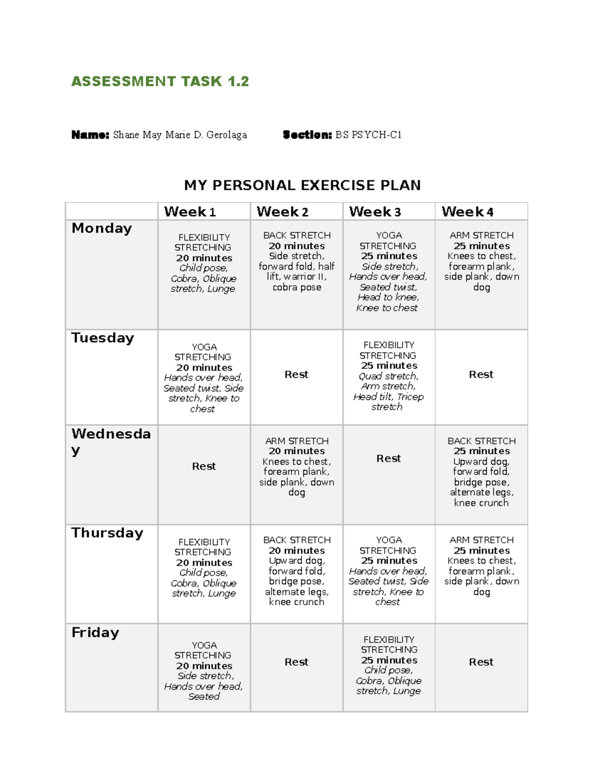 Assessment TASK 1 - asdasdasd - ASSESSMENT TASK 1. Name: Shane May ...