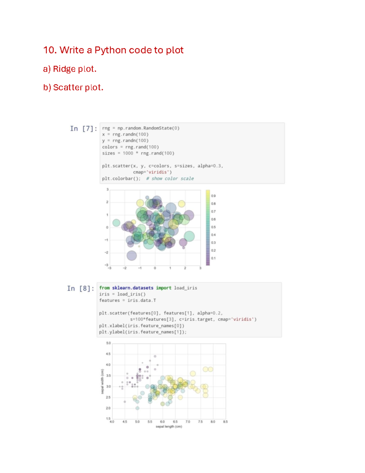 DV lab -10 - Yhebbsjsjsj - Data Visualization - 10. Write a Python code ...