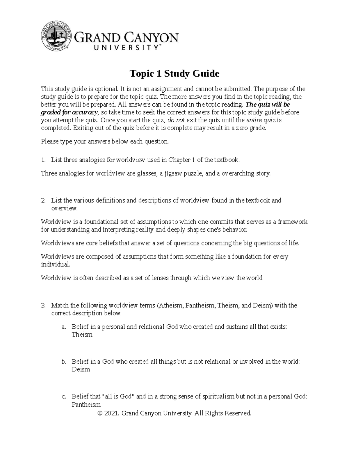 CWV 101 301 RS T1Study Guide Online Topic 1 Study Guide This Study 