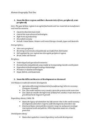 Chapter 1 Summary- The Introduction To Human Geography - Chapter 1 ...