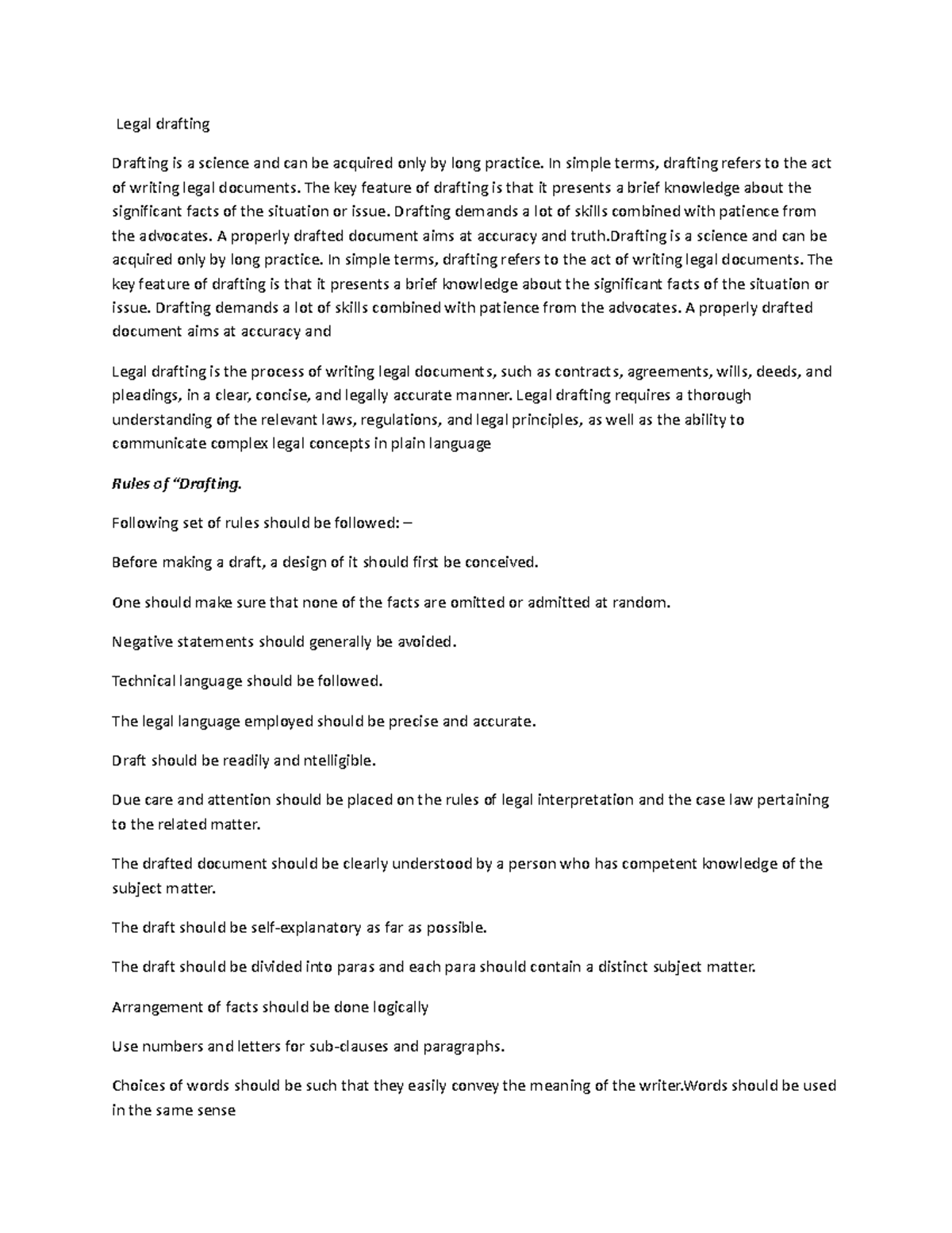 Legal drafting2 Law MKU Studocu