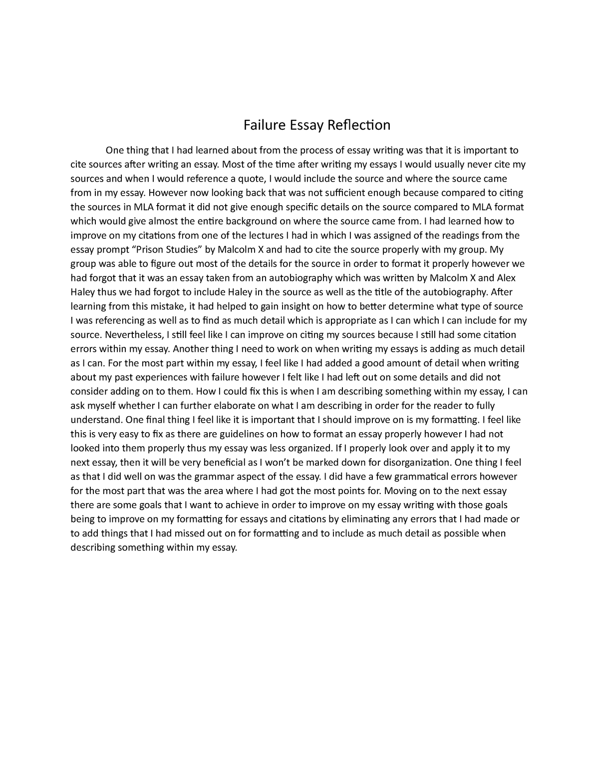 what is failure in life essay