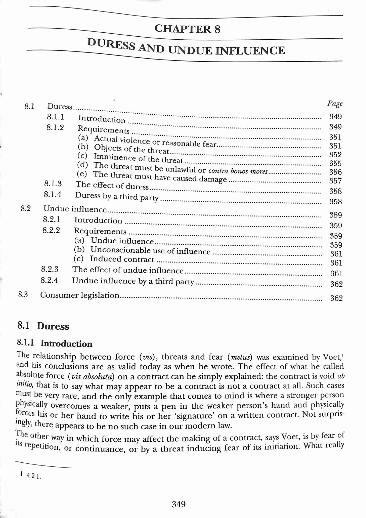 8 Duress And Undue Influence Pp 349 - 363 Christie's Law Of Contract SA ...