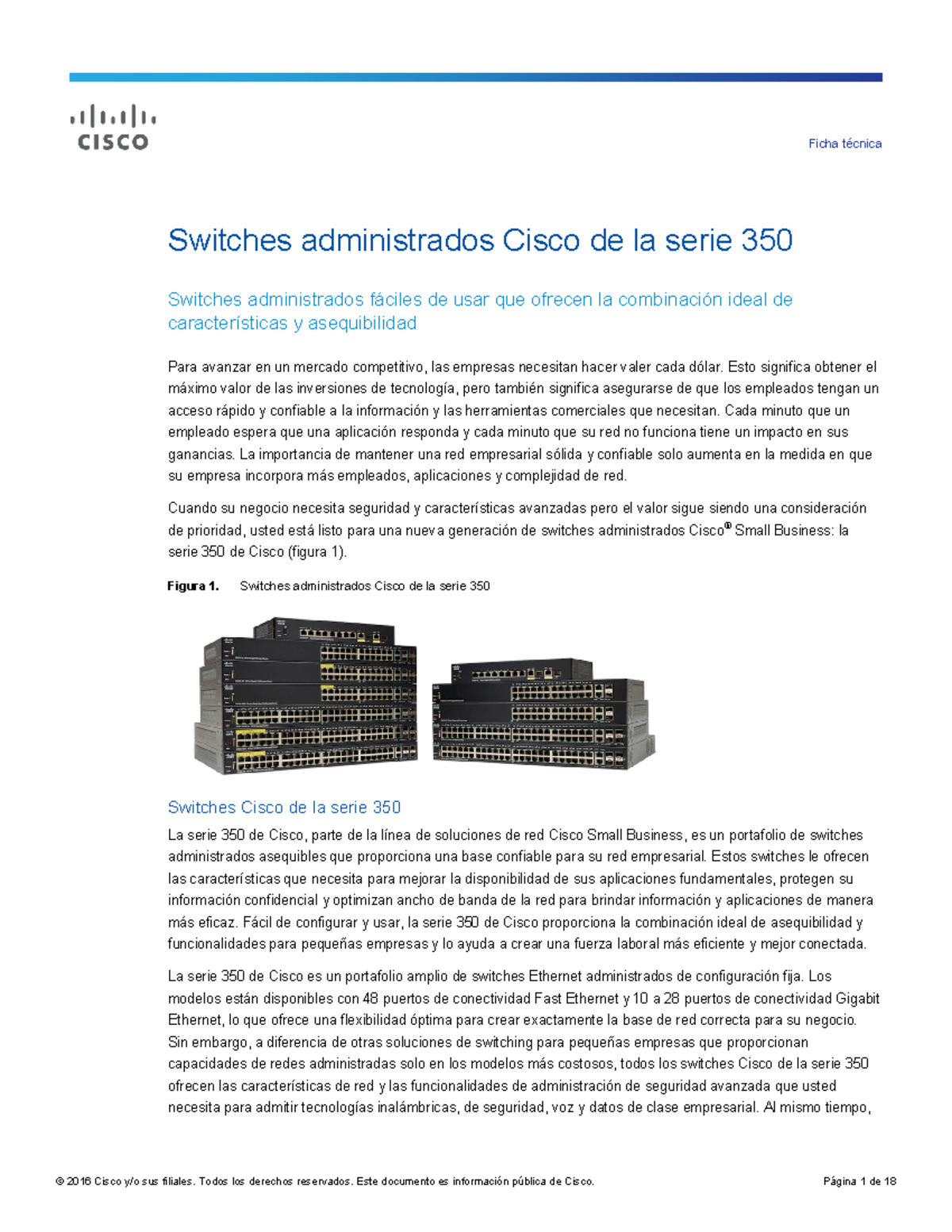 Data sheet c78 737359 spanish Ficha técnica Switches administrados