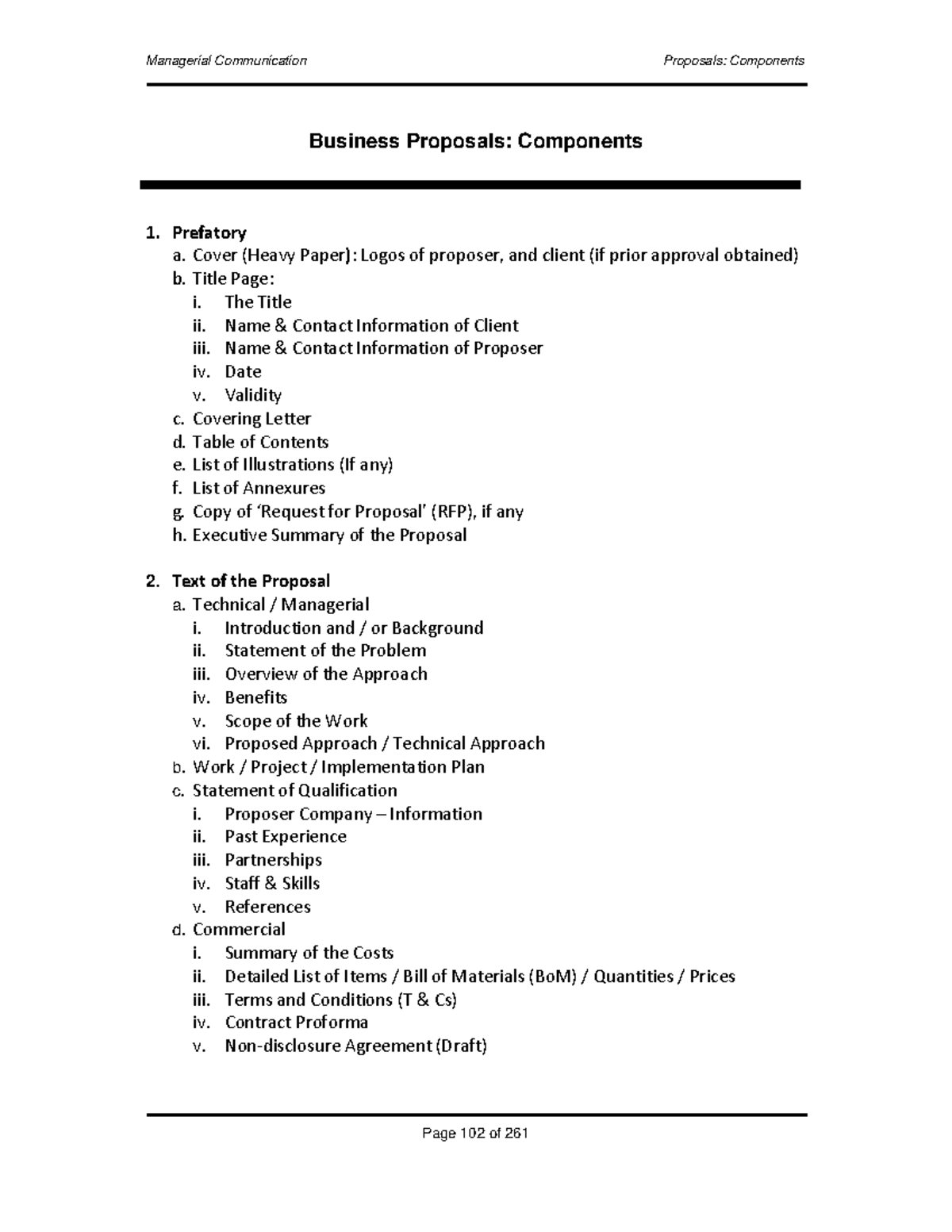 16. Business Proposals - Components - Managerial Communication ...
