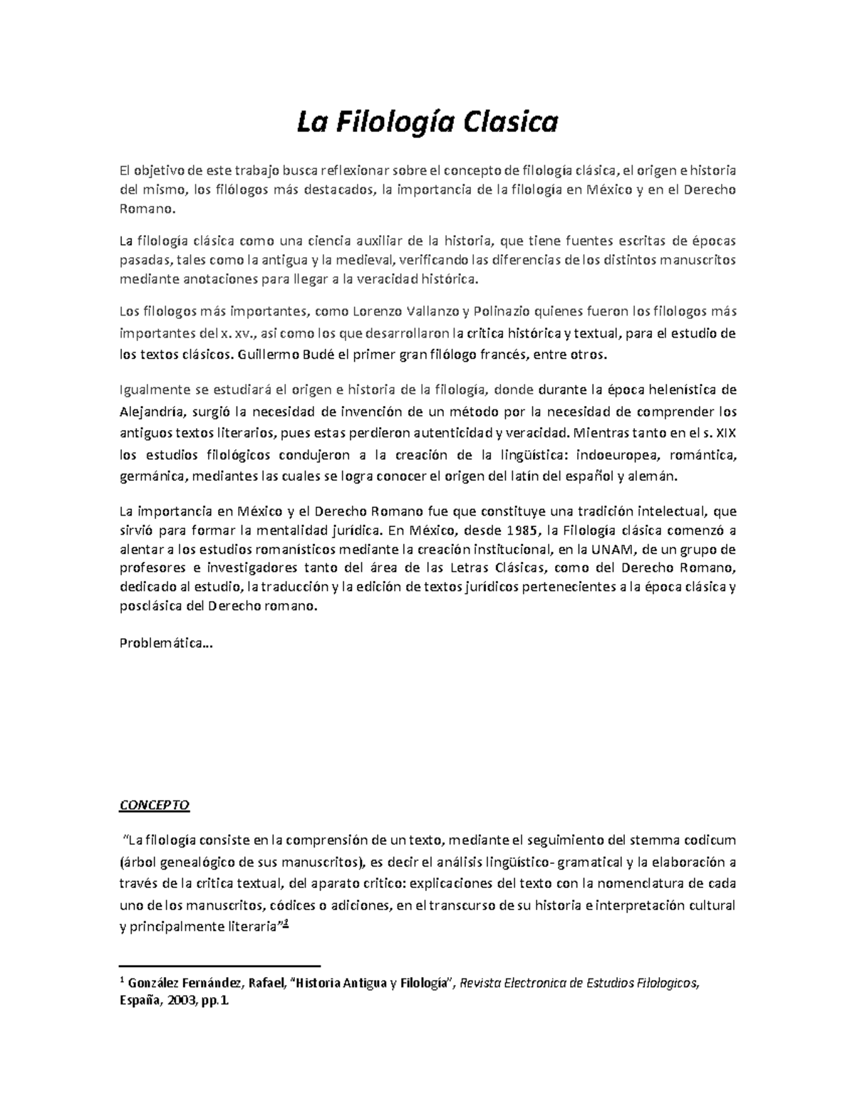 La Filología Clasica - DERECHO - La Filología Clasica El objetivo de ...