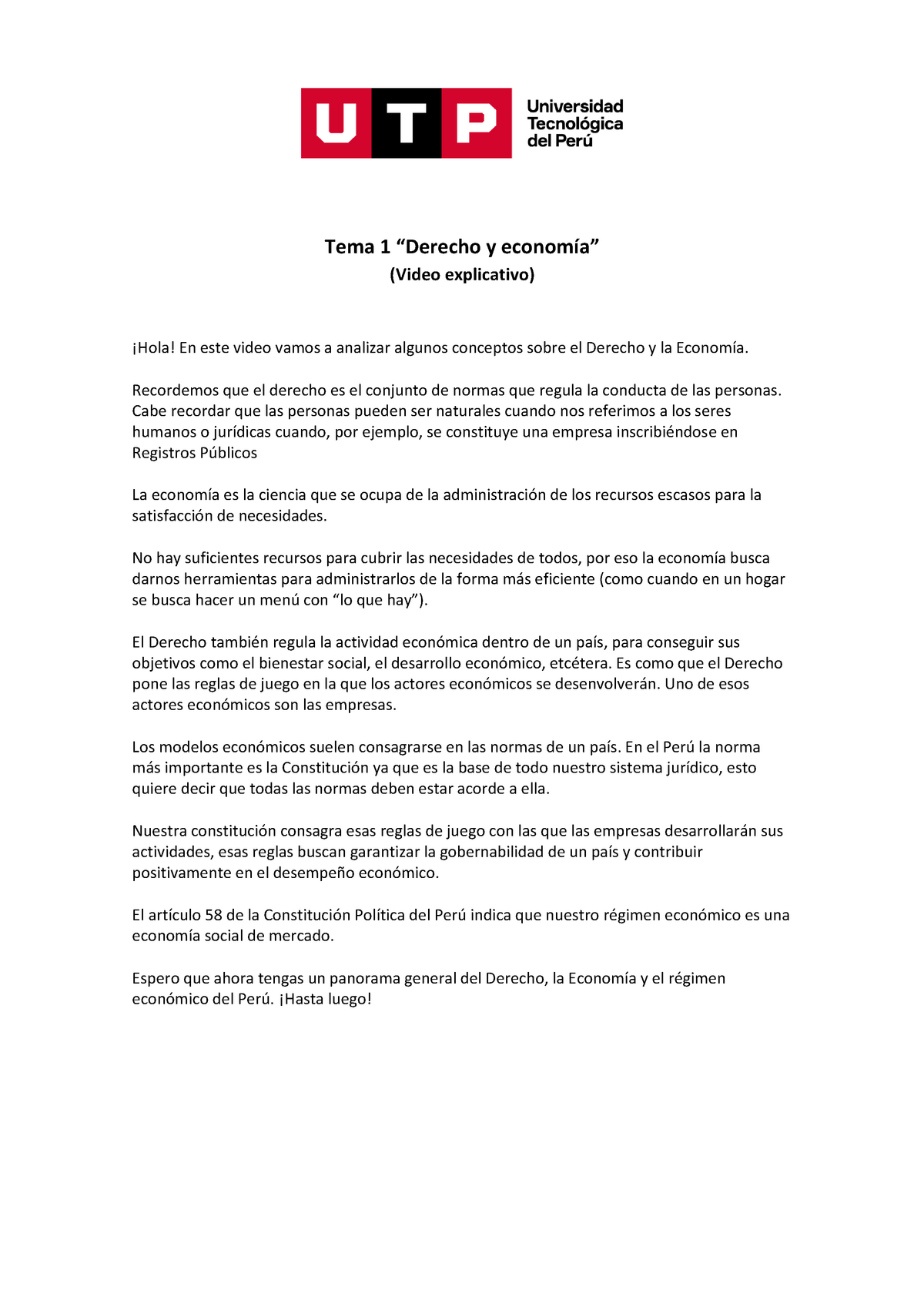 S T Derecho Y Econom A Derecho Empresarial Tema Derecho Y Econom A Video