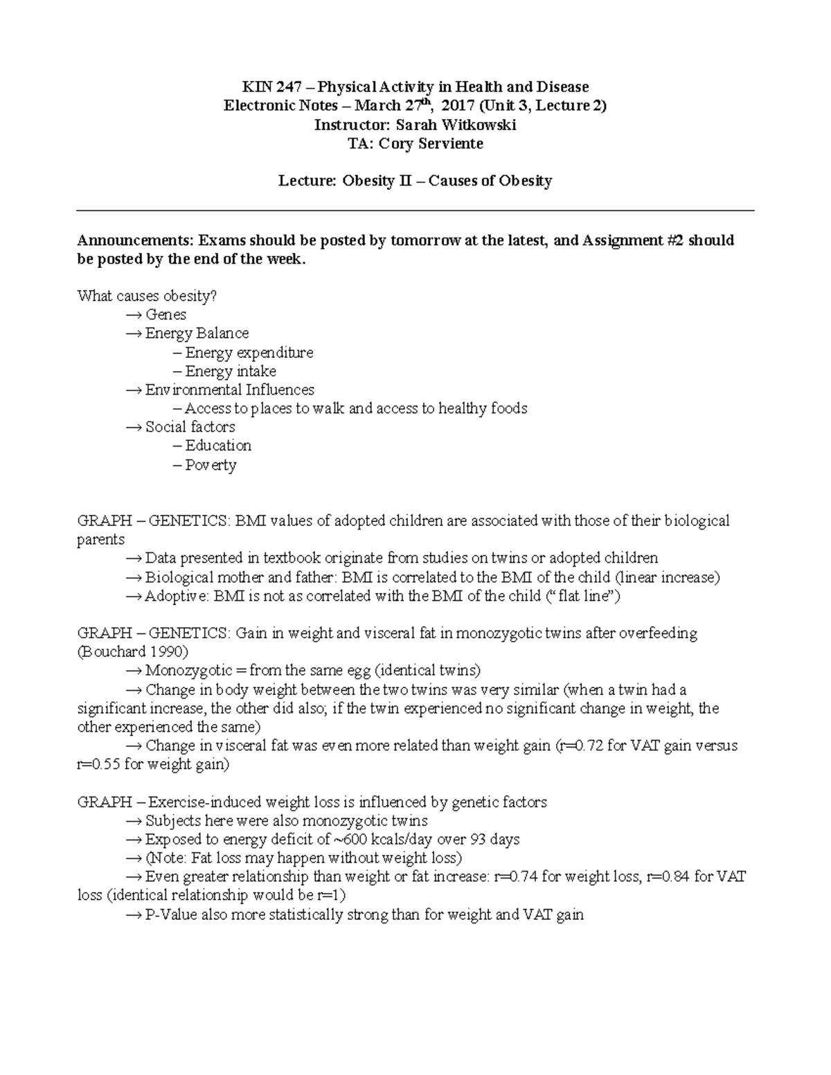 KIN-247 Electronic Notes 03272017 - KIN 247 – Physical Activity in ...