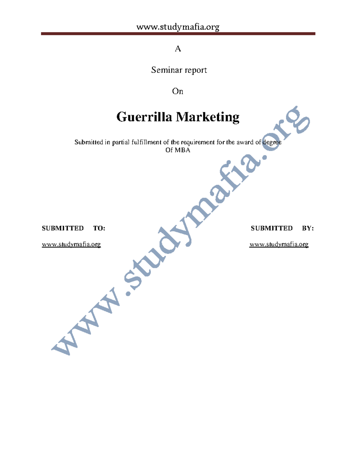 dissertation on guerrilla marketing