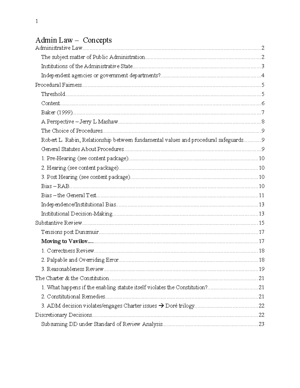 Admin Law Exam - Concepts - Admin Law – Concepts Administrative - Studocu