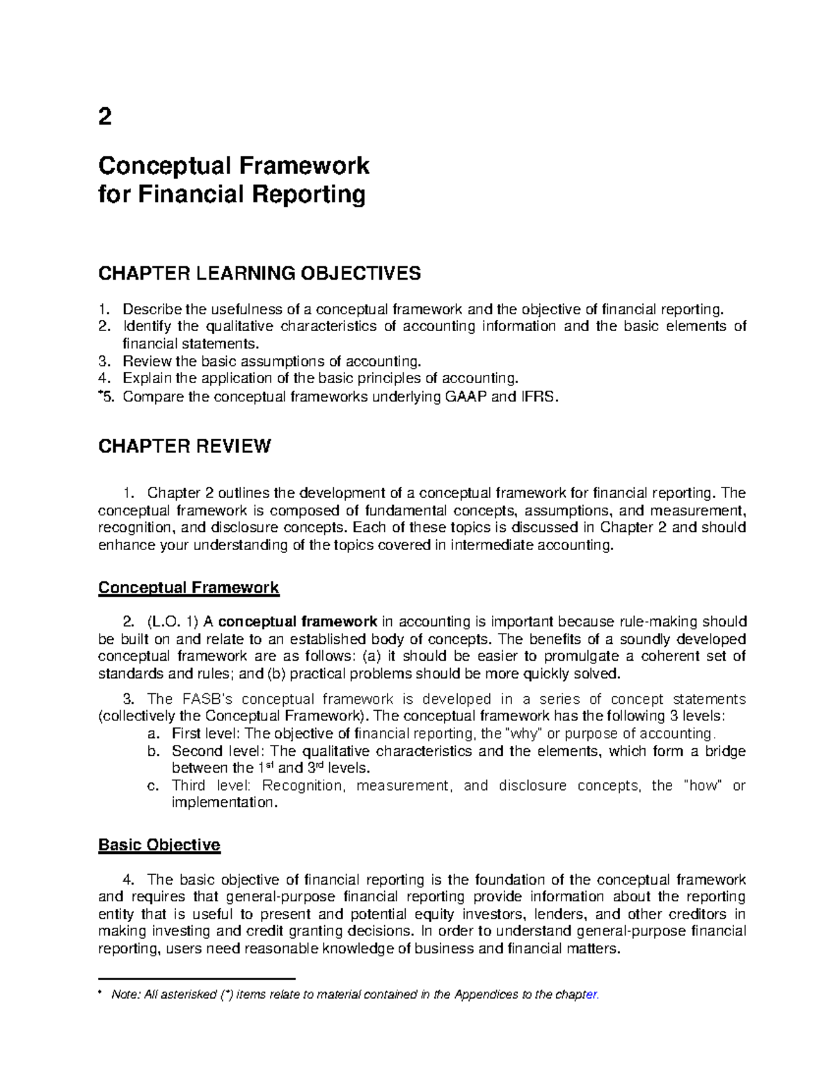 Chapter 2 - 2 Conceptual Framework for Financial Reporting CHAPTER ...
