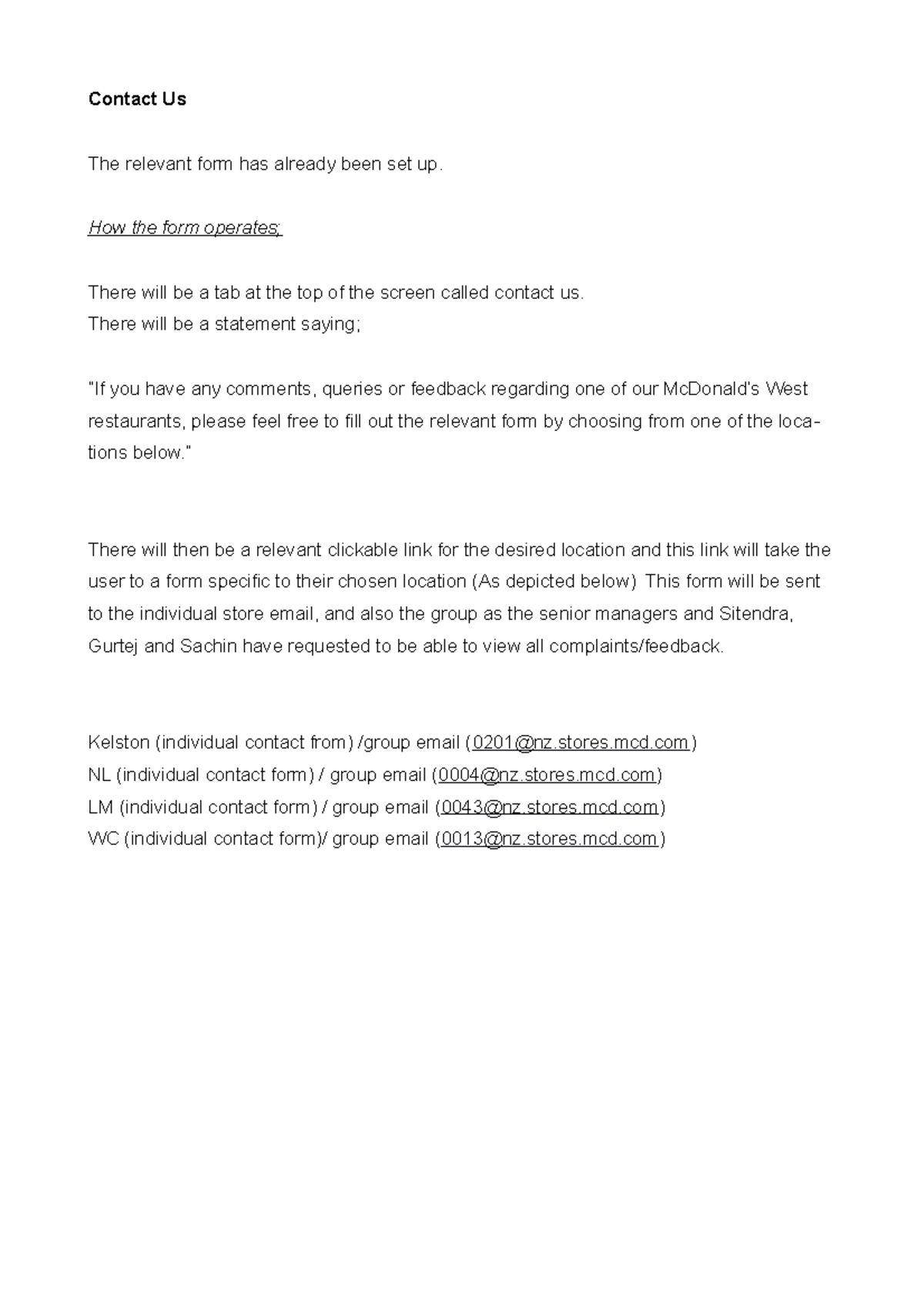 Contact Us (Dox) - Contact Us The relevant form has already been set up ...