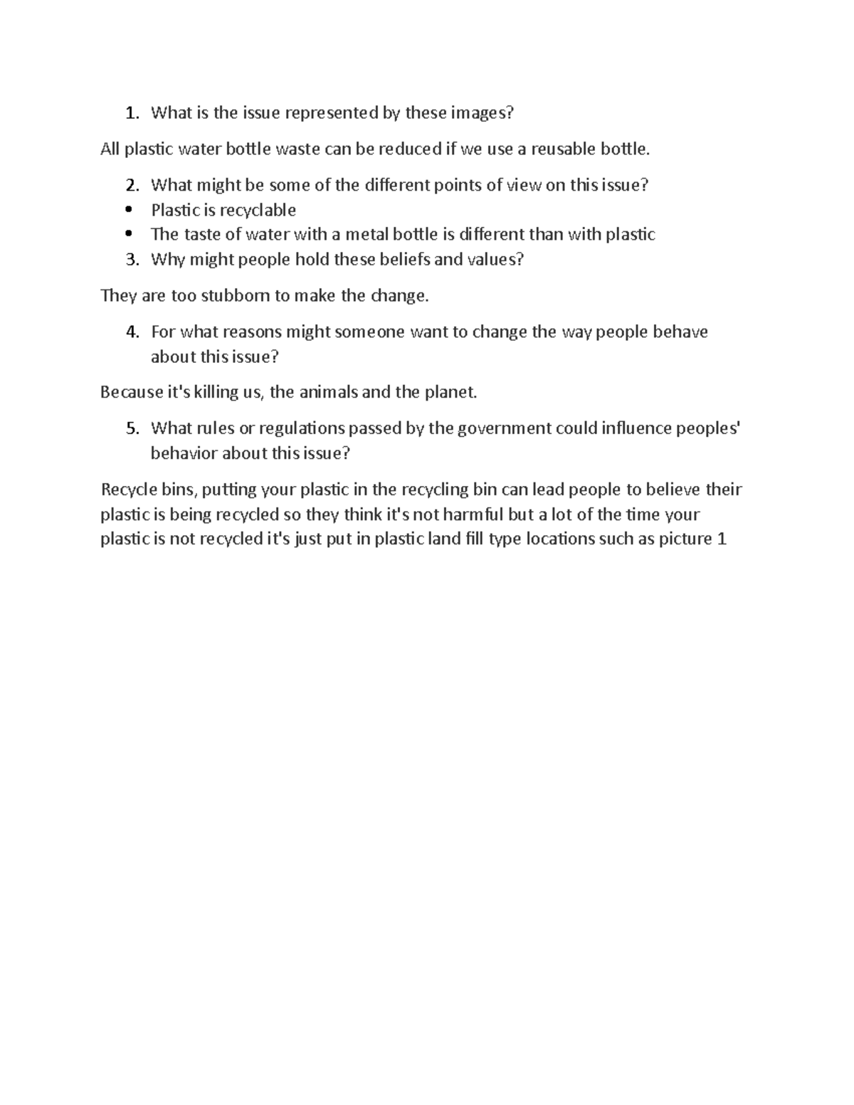 Exploring A Civic Issue - What is the issue represented by these images