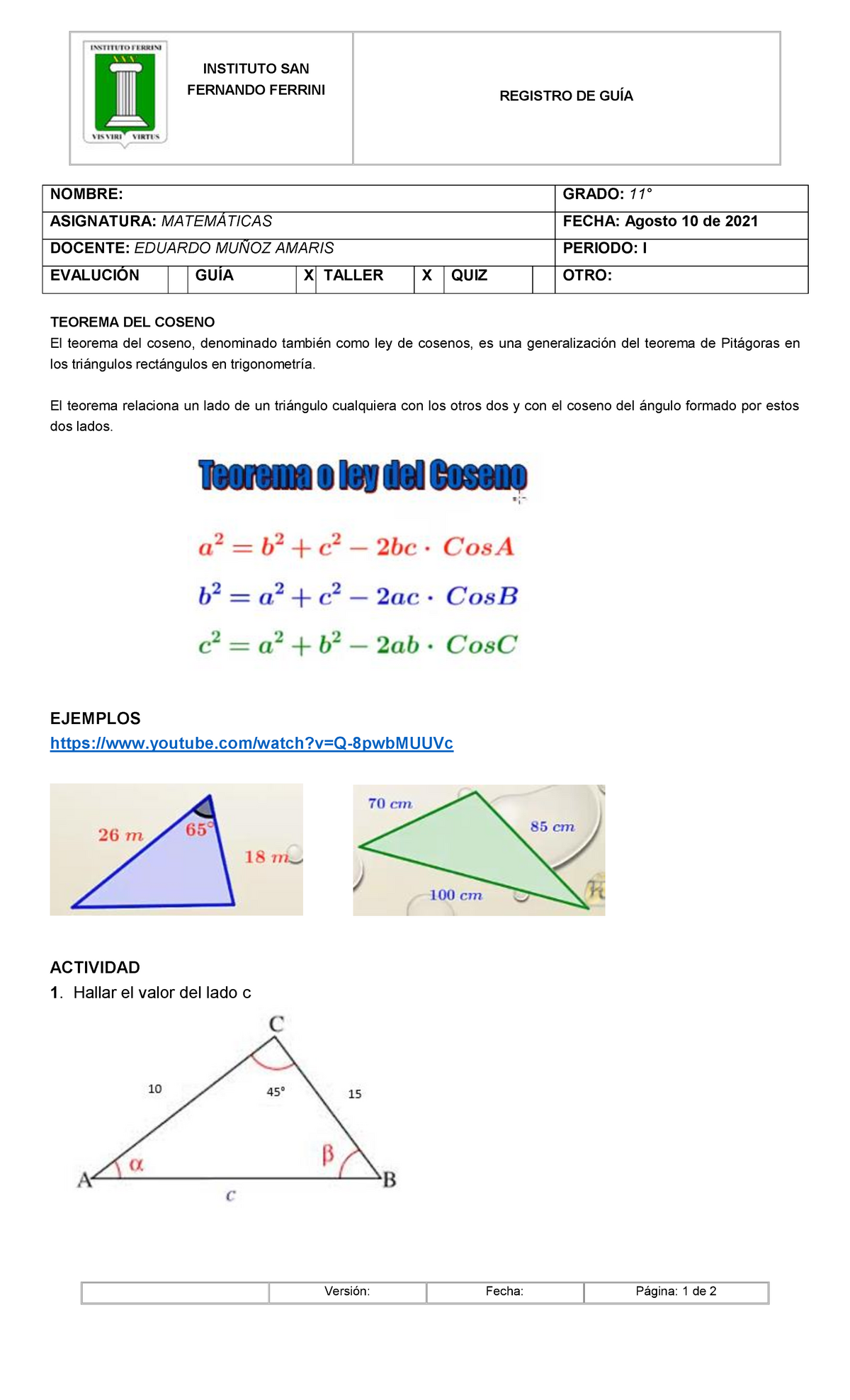 Taller De Estudio Resuelto - Matemáticas Especiales - Universidad CUN ...