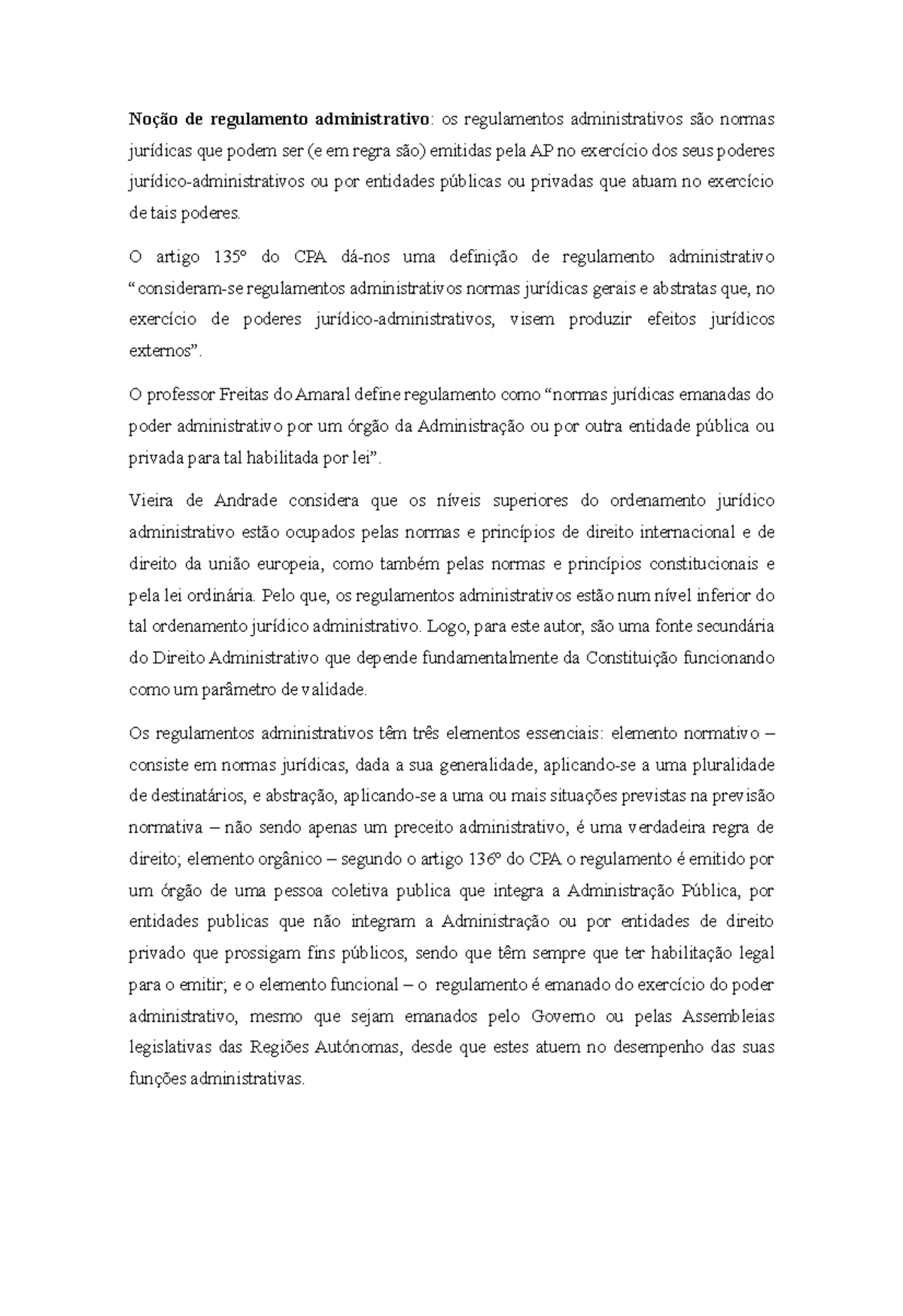 DA1 - Resumo sobre o que é um regulamento e esquema das suas ...