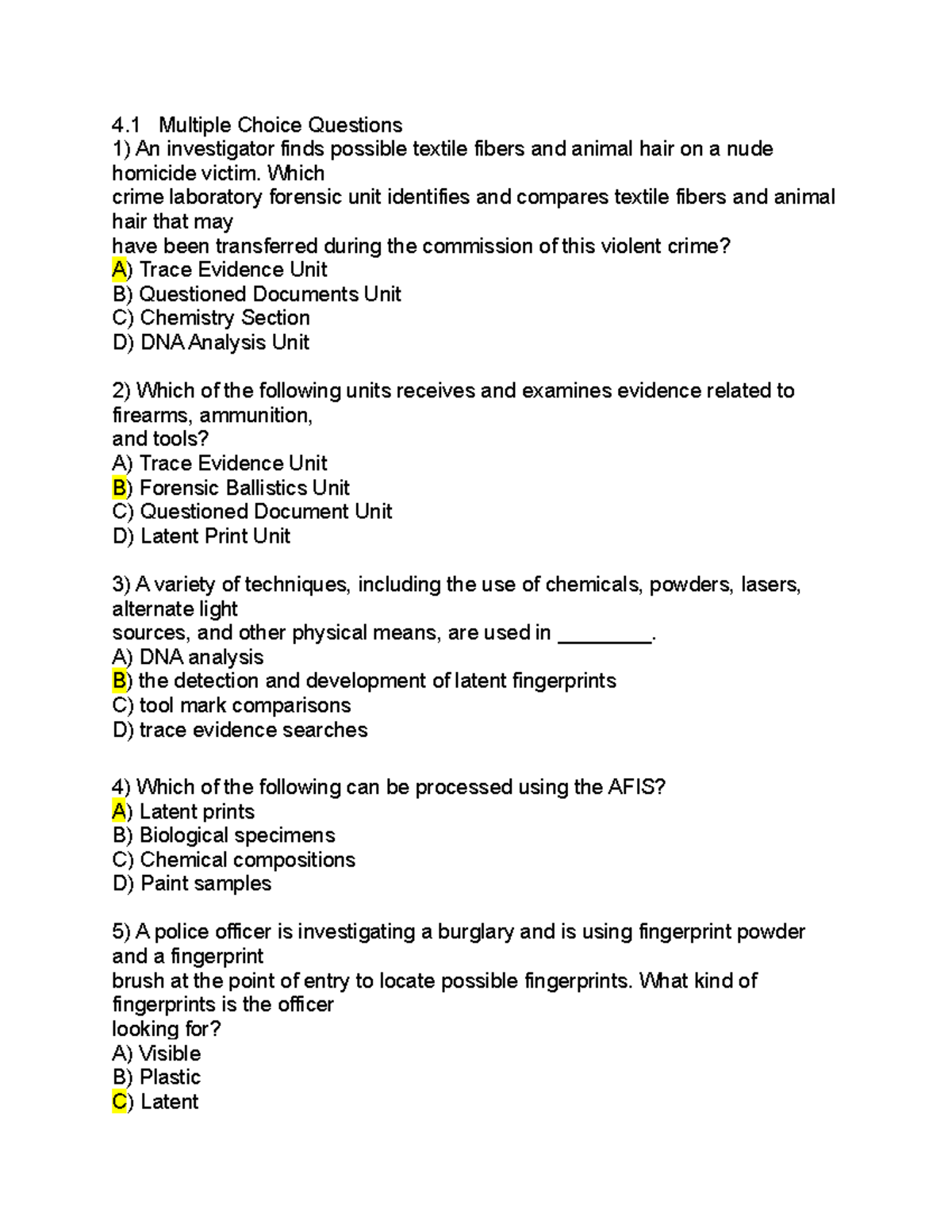 Ch 4 Quiz - Chapter 4 Quiz (needed For Final Studying) - 4 Multiple ...