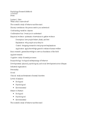 Chapter 6 Study Guide - Ohio State, Research Methods in Psychology ...
