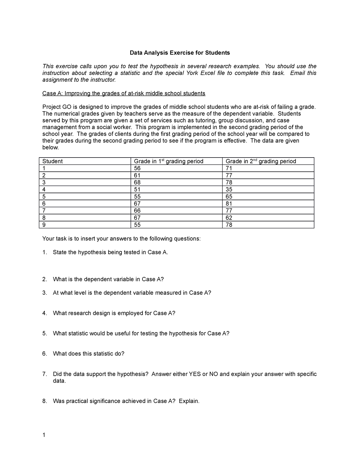 coursework for data analysis