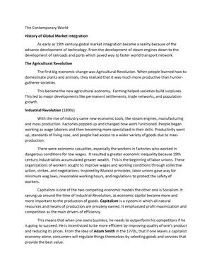 regionalization and globalization essay