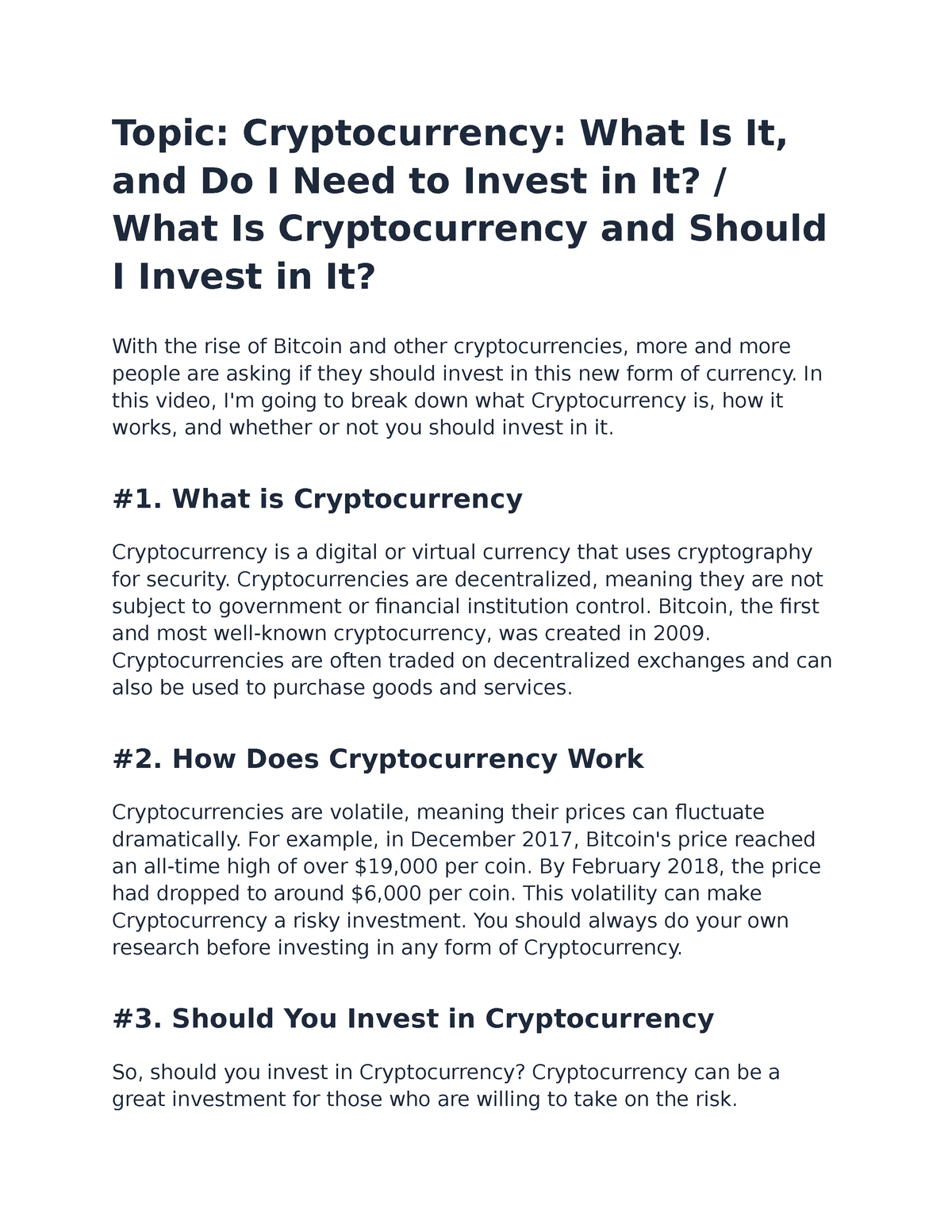 dissertation topics on cryptocurrency