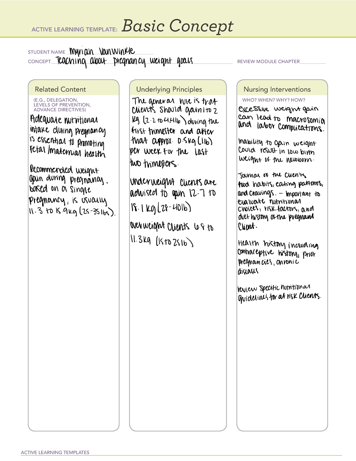 teaching-about-pregnancy-weight-goals-2-active-learning-templates-basic-concept-student-name