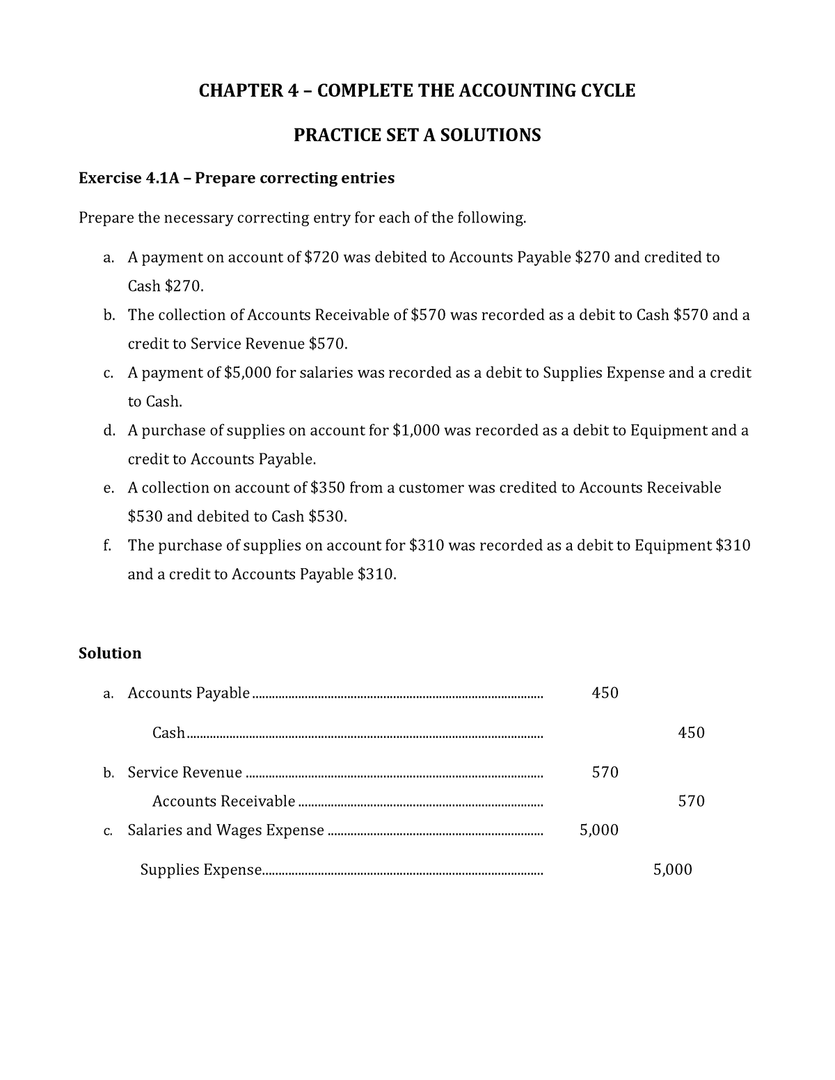 Chapter 4 Practice Set A Solution - Principle Of Accounting - CHAPTER 4 ...