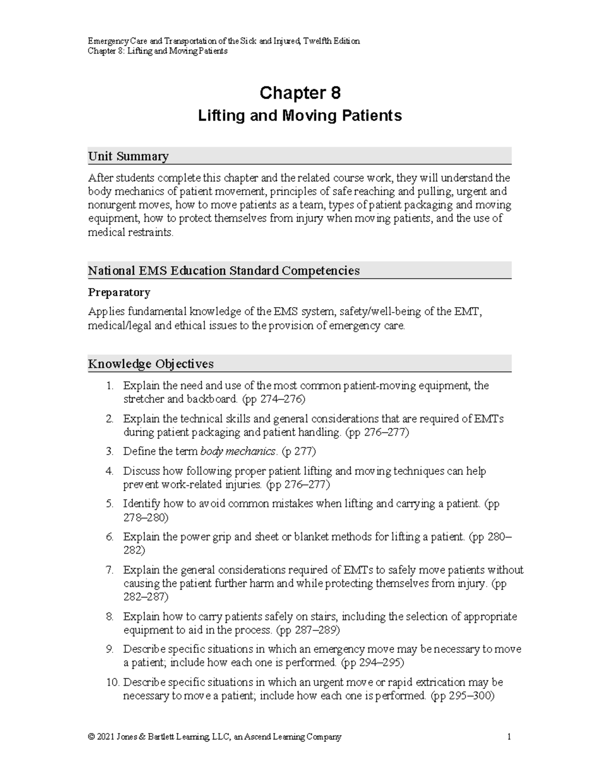 Ch 8 Textbook Outline - Notes For Class - Chapter 8: Lifting And Moving ...