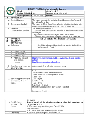 Detailed Lesson-WPS Office - OBJECTIVES Content Standards Learner ...