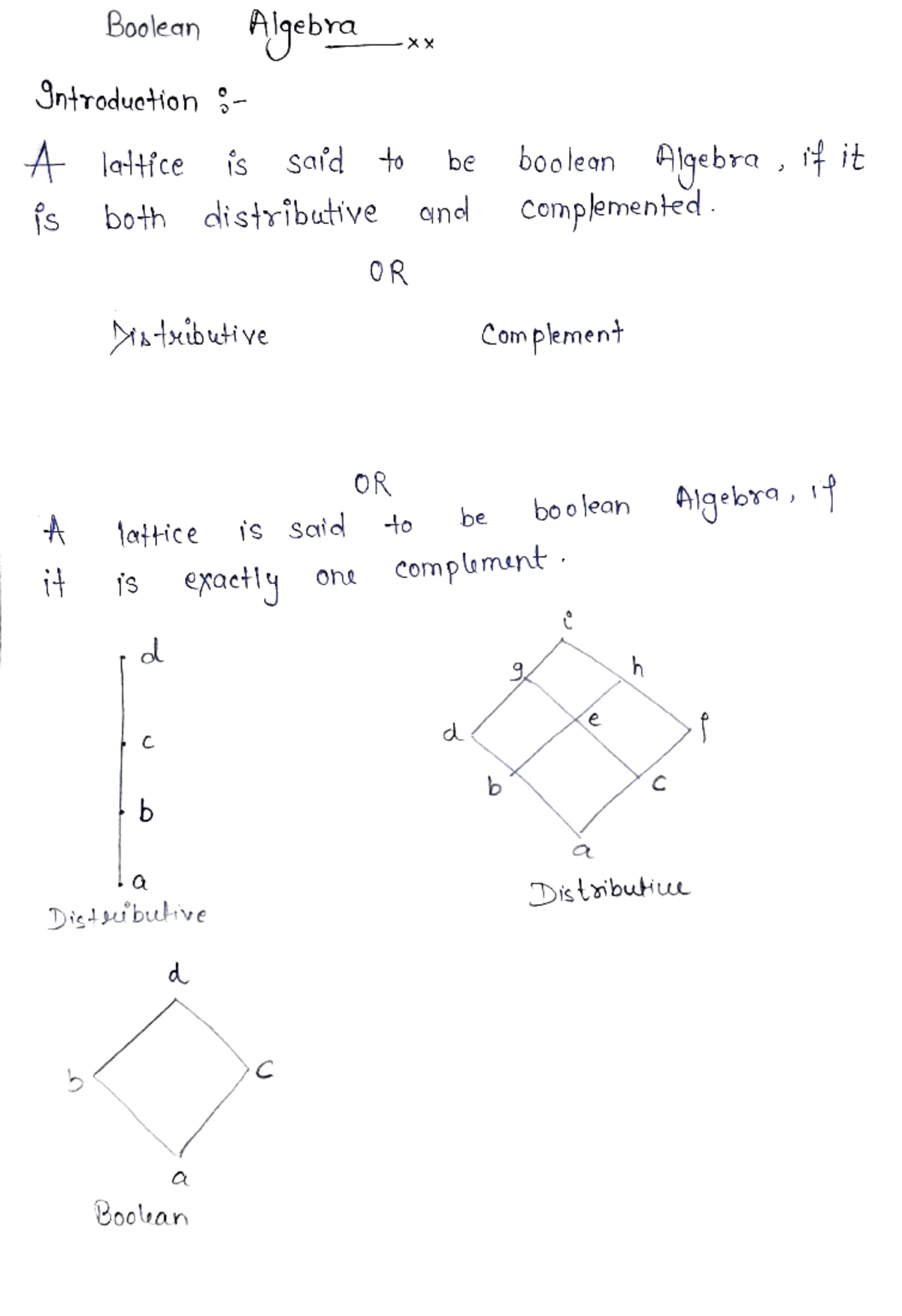 Boolean Lattice - Boolean Algebra XX Untroduetion A laHtice is said o ...